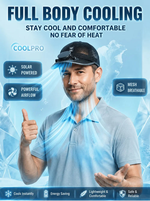 BreezeCool Solar Fan Cap