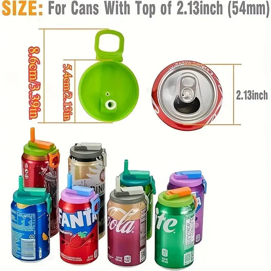 Silicone Can Sip Lid with Straw