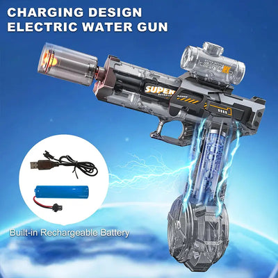 Electric Toy Water Gun with Flame Light Effects