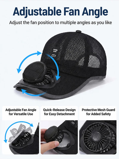 BreezeCool Solar Fan Cap