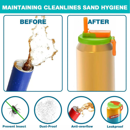 Silicone Can Sip Lid with Straw