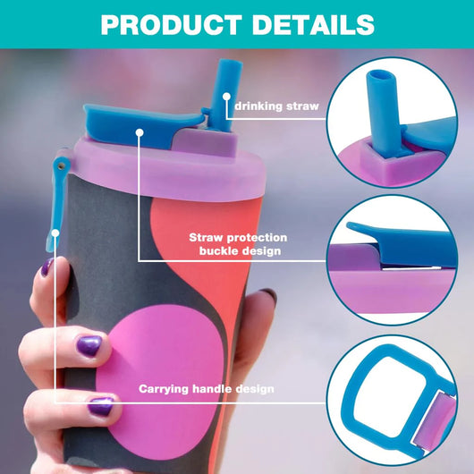 Silicone Can Sip Lid with Straw