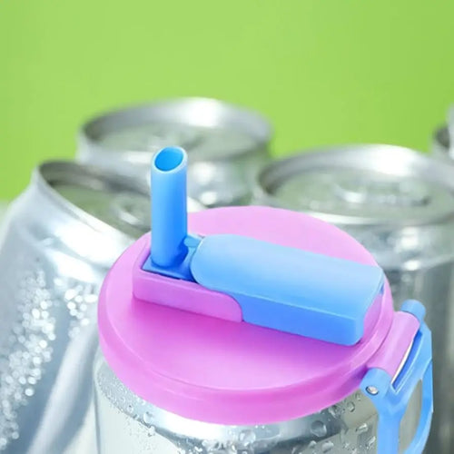 Silicone Can Sip Lid with Straw