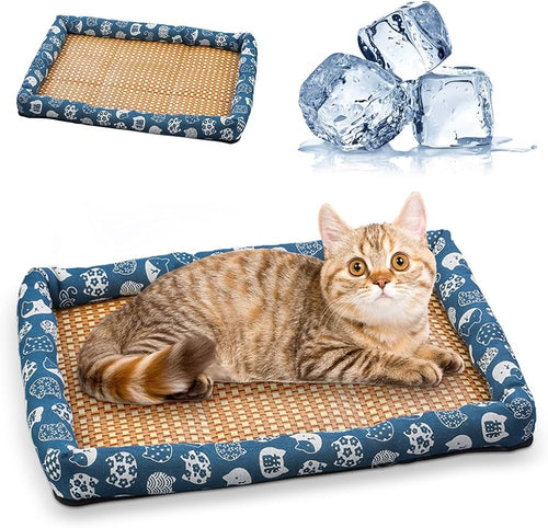 Breathable Rattan Cooling Pet Bed