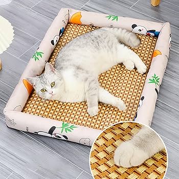 Breathable Rattan Cooling Pet Bed