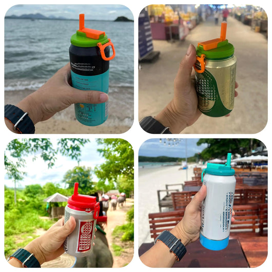 Silicone Can Sip Lid with Straw