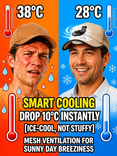 BreezeCool Solar Fan Cap