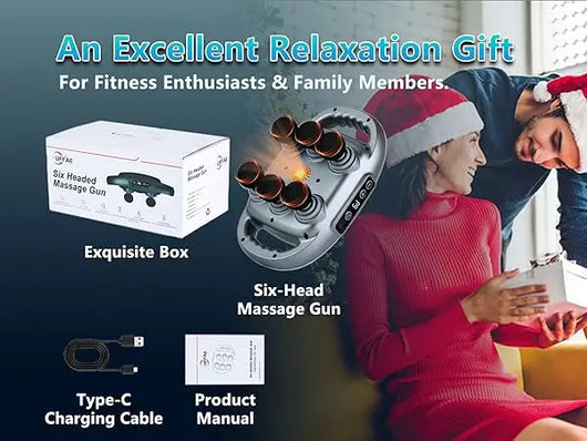 6 Head Massage Gun for Deep Tissue