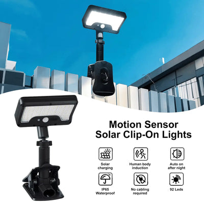 Solar Intelligent Motion Sensor Clip-On Light Outdoor