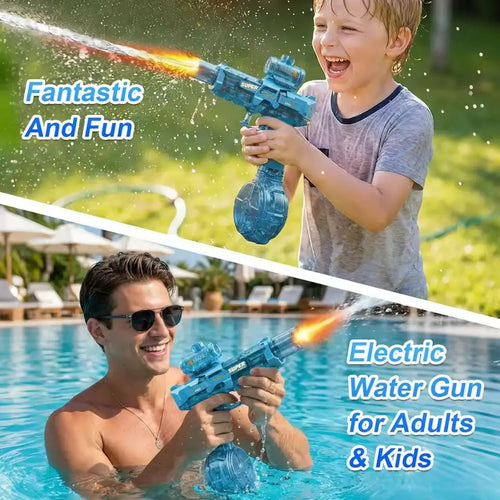 Electric Toy Water Gun with Flame Light Effects