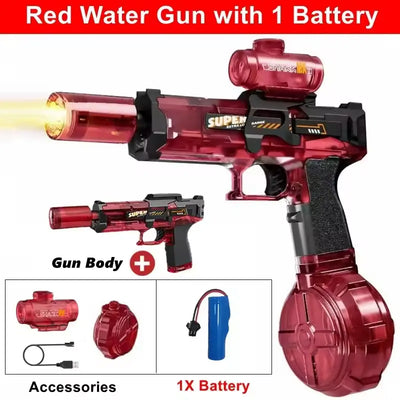 Electric Toy Water Gun with Flame Light Effects
