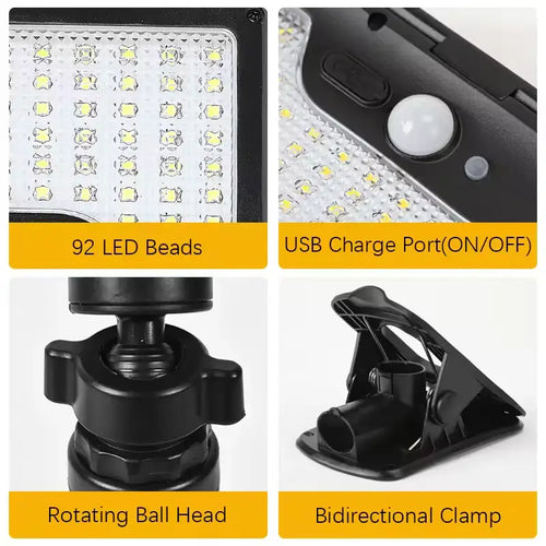 Solar Intelligent Motion Sensor Clip-On Light Outdoor