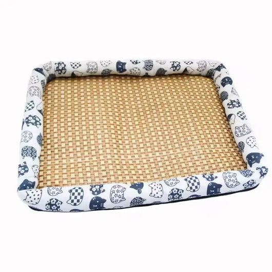 Breathable Rattan Cooling Pet Bed