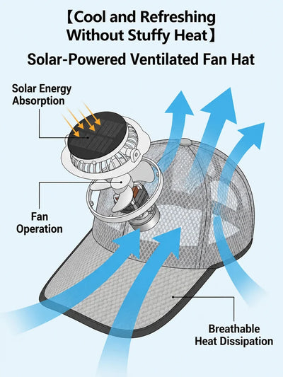 BreezeCool Solar Fan Cap