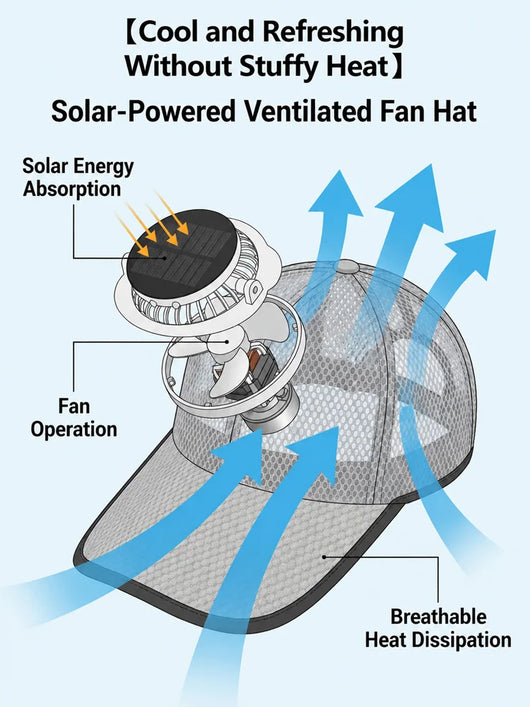 BreezeCool Solar Fan Cap