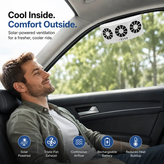 Solar-Powered Car Ventilation Fan