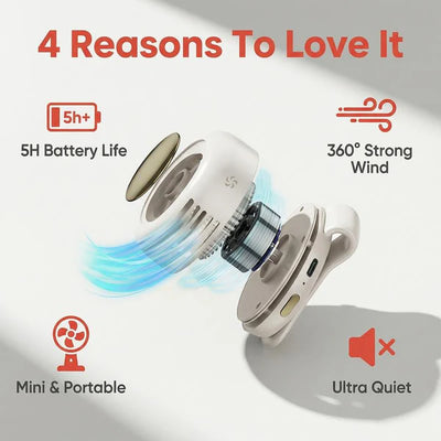Portable Silent Mini Bladeless Electric Fan