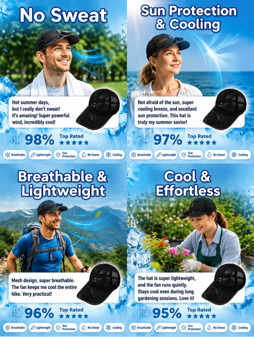 BreezeCool Solar Fan Cap