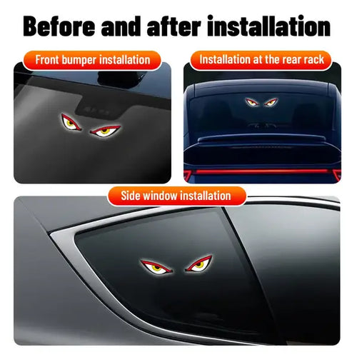 Solar Demon Eye LED Car Light — Wireless, Auto Night Glow