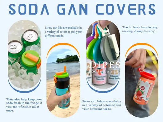 Silicone Can Sip Lid with Straw