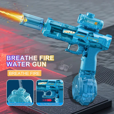 Electric Toy Water Gun with Flame Light Effects