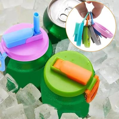 Silicone Can Sip Lid with Straw