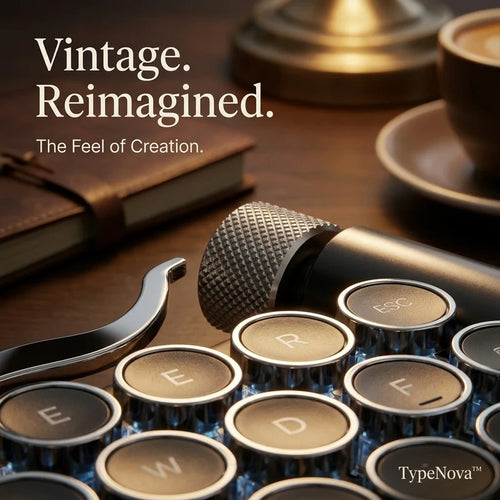 TypeNova Retro Wireless Keyboard for Focused Work