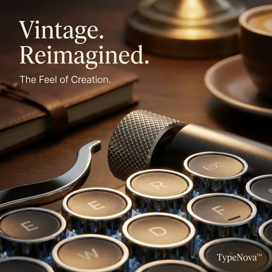 TypeNova Retro Wireless Keyboard for Focused Work