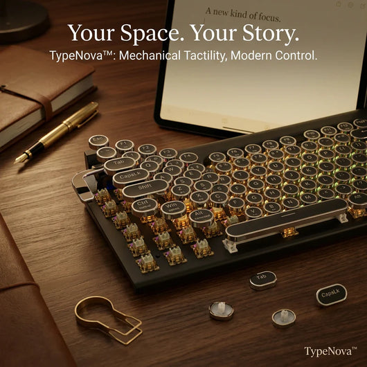 TypeNova Retro Wireless Keyboard for Focused Work